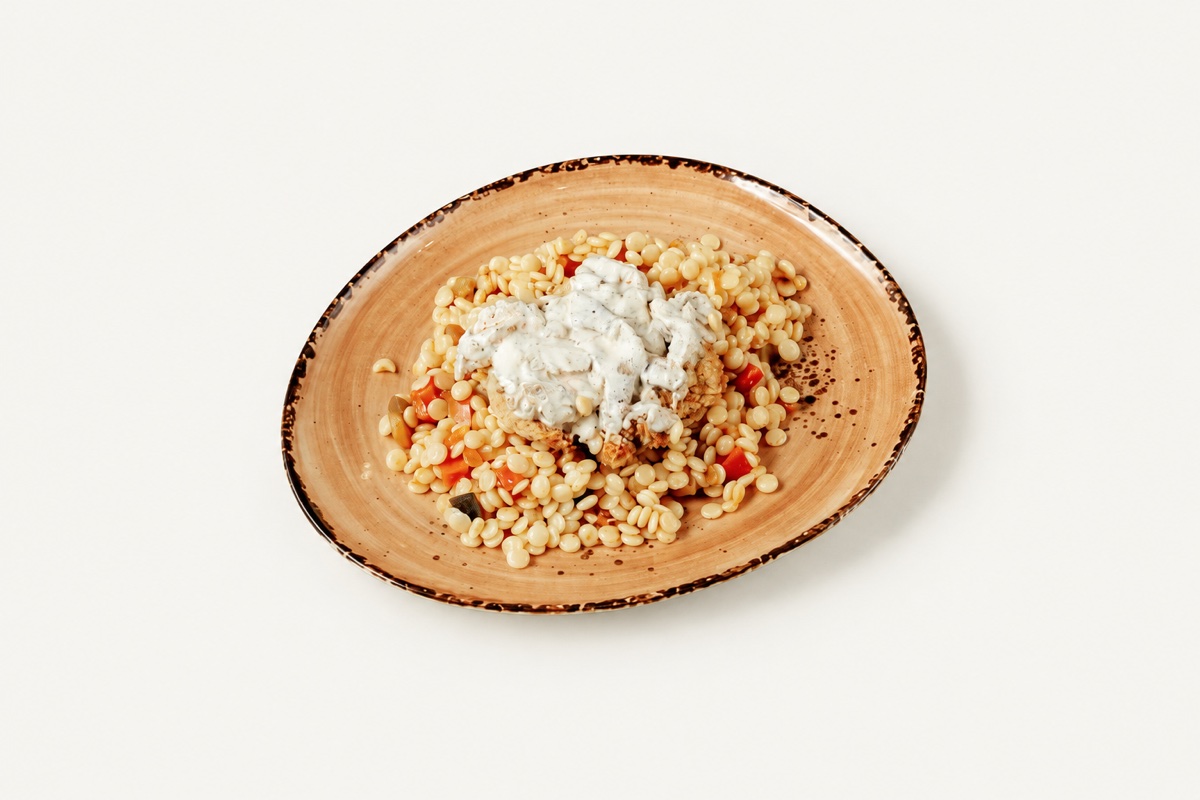 Птитим с курочкой и овощами